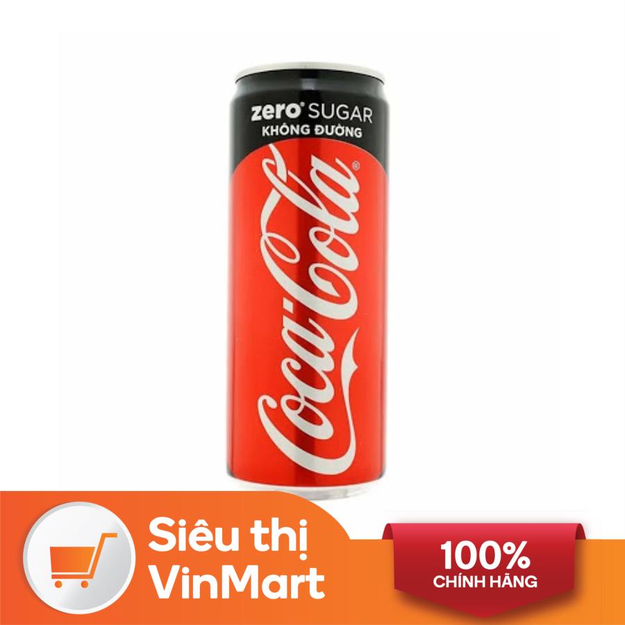 [Siêu thị VinMart] -  Nước giải khát Zero Coca Cola không đường lon 330ml