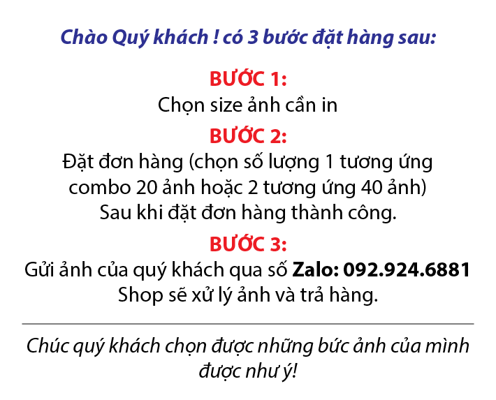 IN COMBO 20 ẢNH ĐẸP - KÍCH THƯỚC 13X18CM (có ép plastic)