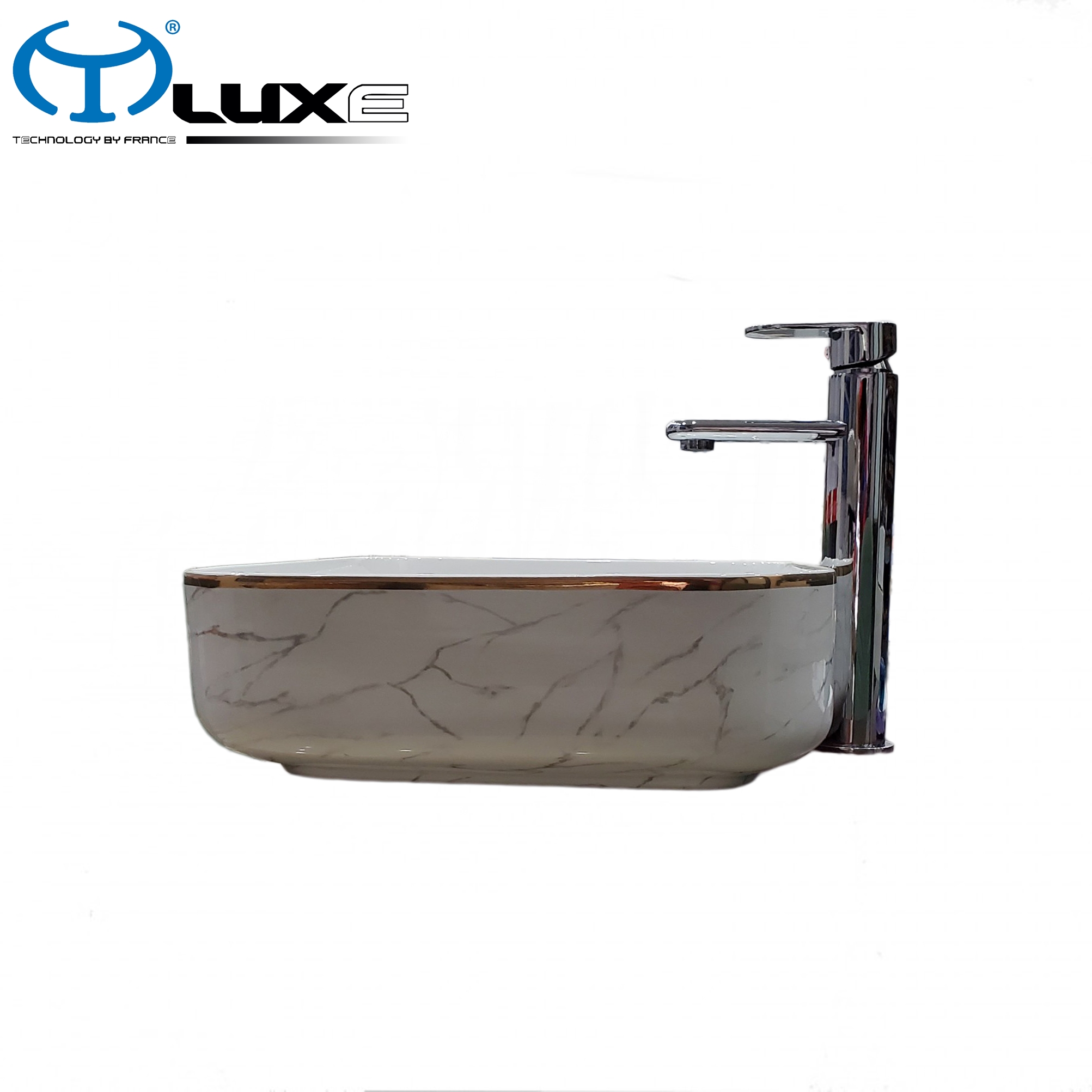 Chậu lavabo bàn đá cao cấp LUXE C104