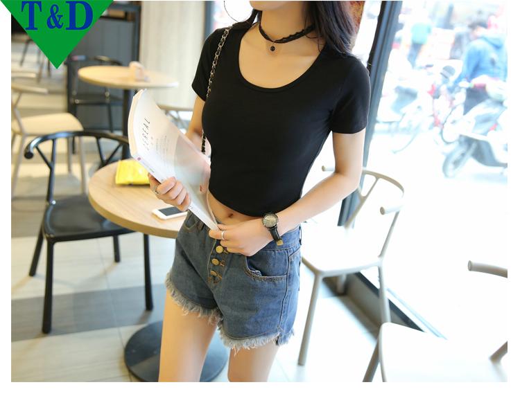 [HCM]ÁO CROPTOP TAY NGẮN CỔ TRÒN