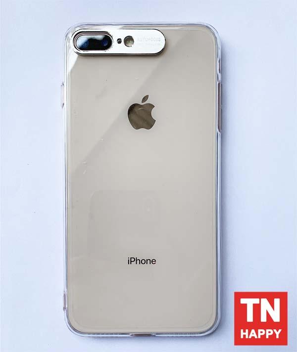 Ốp lưng IPhone 7 Plus / IPhone 8 Plus  bảo vệ camera -  chất lượng cao - Ốp lưng Auto Focus (Màu bạc) - TN Happy phân phối