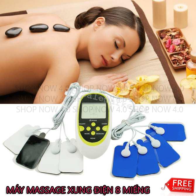 Miếng Dán Massage, Máy Matxa Cổ, Máy Massage Chân, Dau Massage, TÌM MUA Máy massage đa chức năng, trị liệu 8 miếng dán, xao bóp, châm cứu, bấm huyệt…BH UY TÍN 1 đổi 1 chỉ có tại SHN