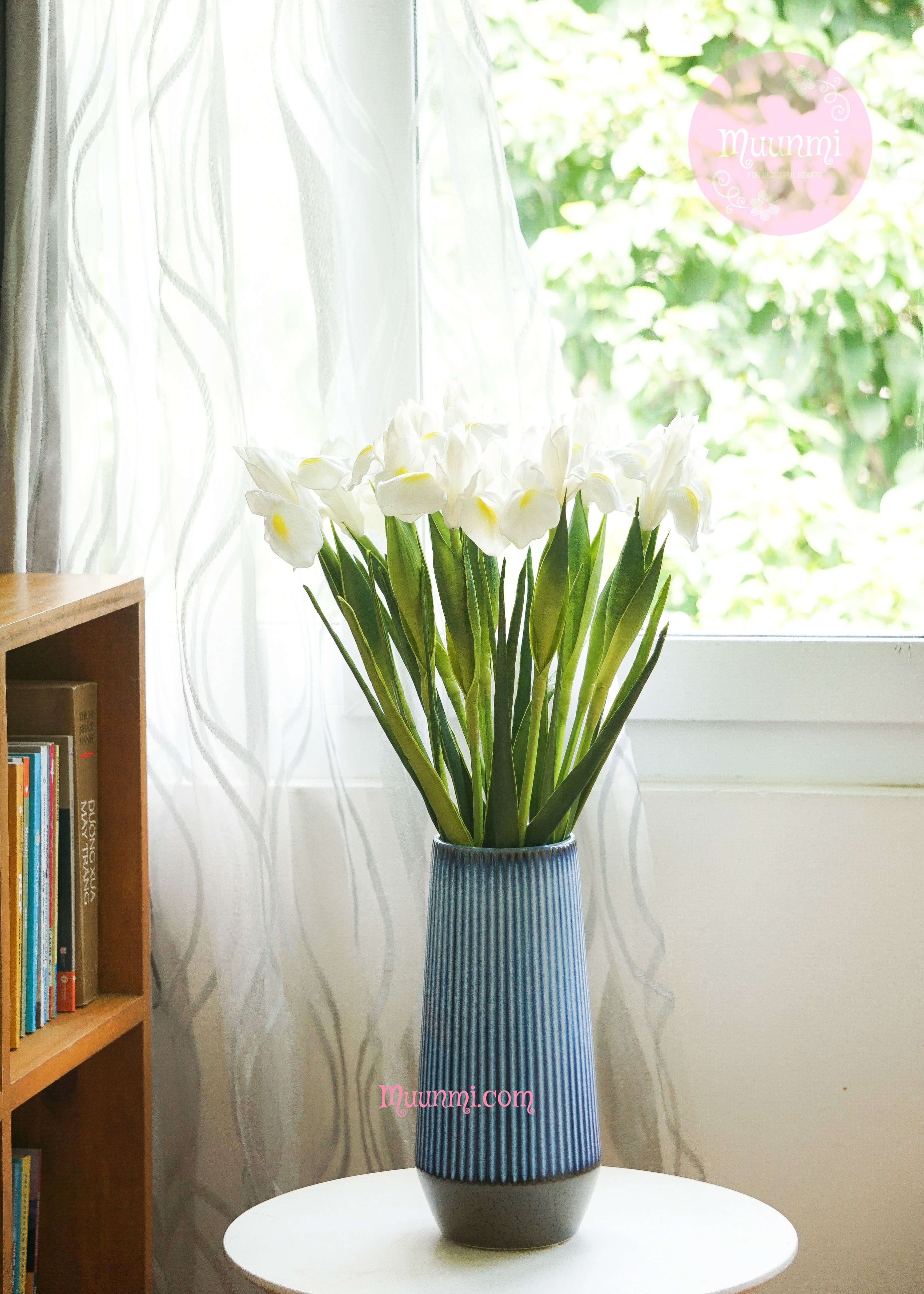 Hoa lụa 🌸 | Hoa DIÊN VĨ đẹp nhẹ nhàng thanh nhã ( 2 màu Vàng + Trắng)