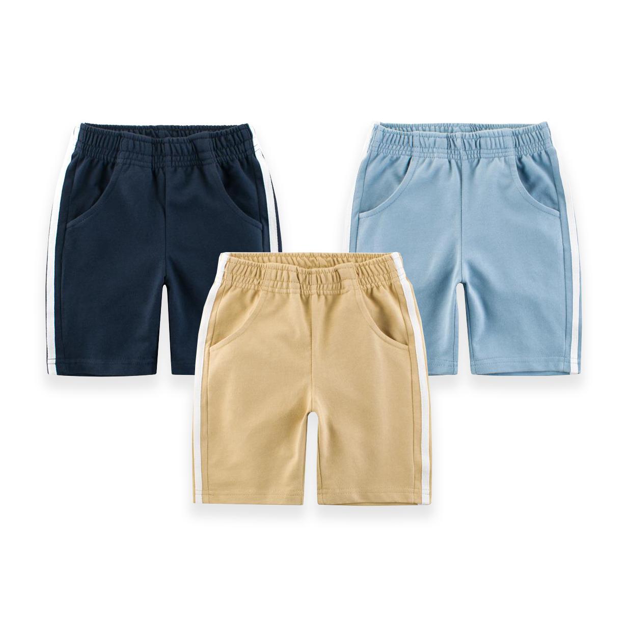 [HCM]Quần short bé trai TrueKids quần thun cotton thể thao 2 sọc