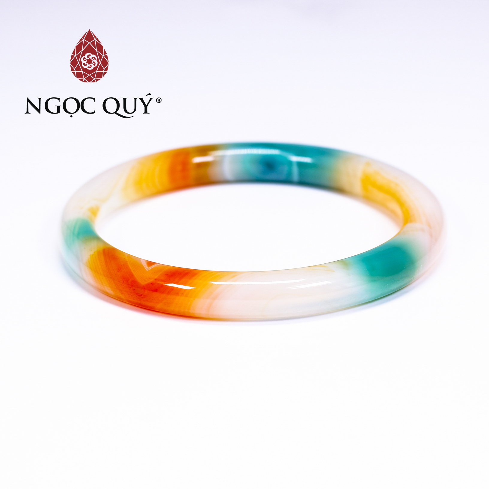 [HCM]Vòng tay đá mã não tam tài ni58 - Ngọc Quý Gemstones