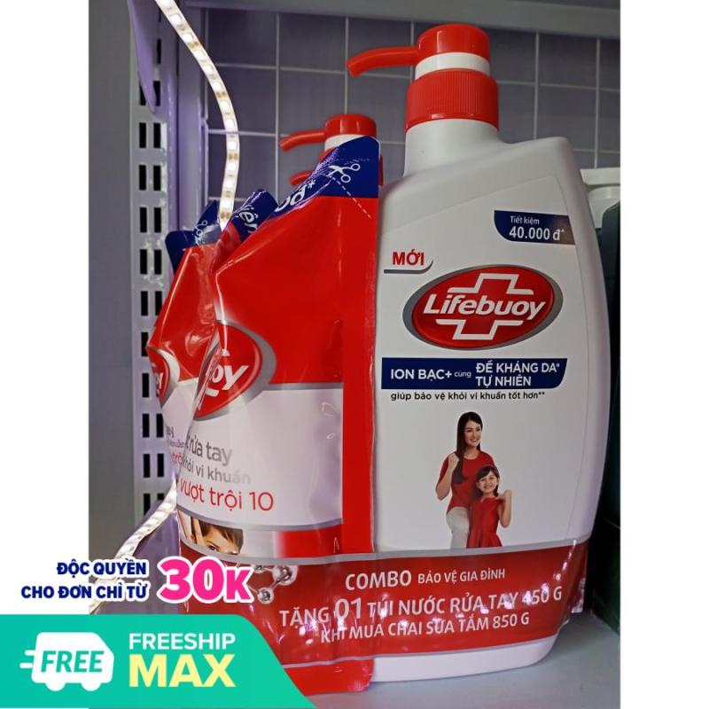 Sữa Tắm Lifebuoy kháng khuẩn 850g (Tặng Nước Rửa Tay 120g)