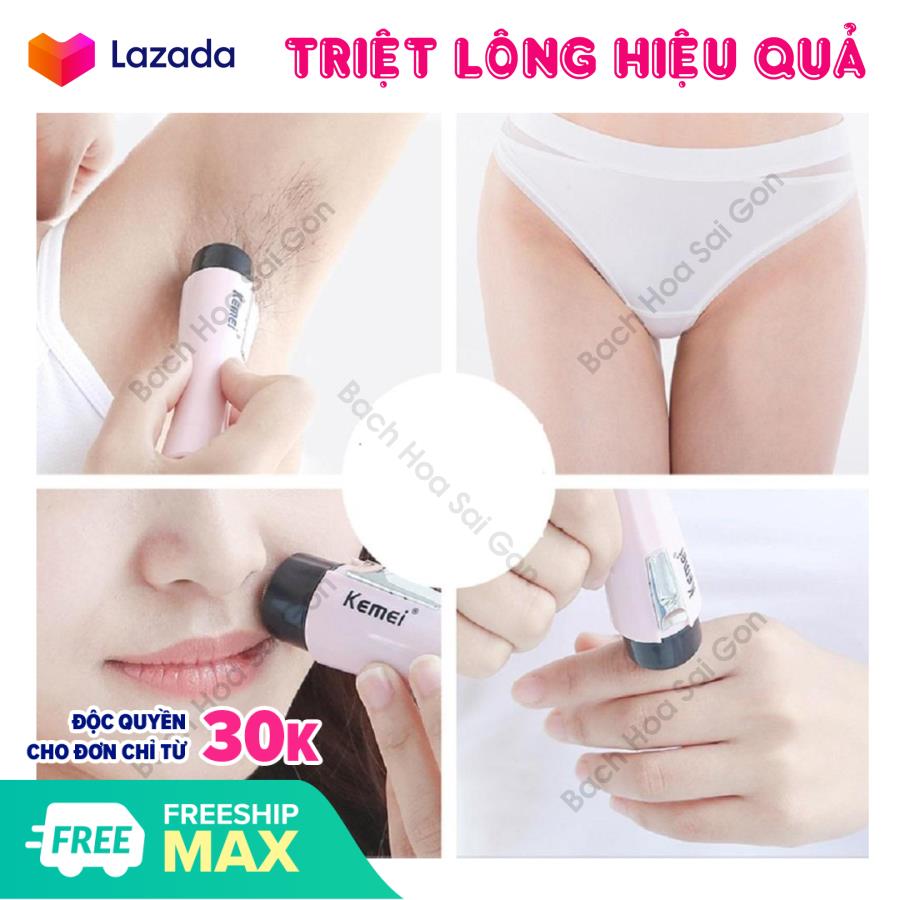 Máy triệt lông vĩnh viễn, triệt lông nách, lông mu, lông bikini, tay và chân Kemei SNS01 dòng cao cấp, Tặng phiếu bảo hành 1 đổi 1 toàn Quốc