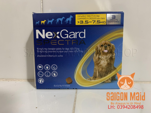 [HCM]1 Viên nhai Nexgrad Spectra dành cho cún cưng của bạn (3.5-7.5kg)