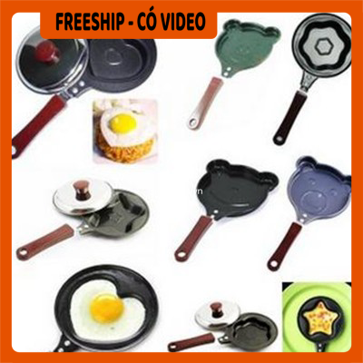 Chảo chiên trứng hình trái tim, hình thú độc đáo - Chảo chiên trứng nhiều hình, chảo chống dính - Chảo chiên trứng xinh xắn dễ thương