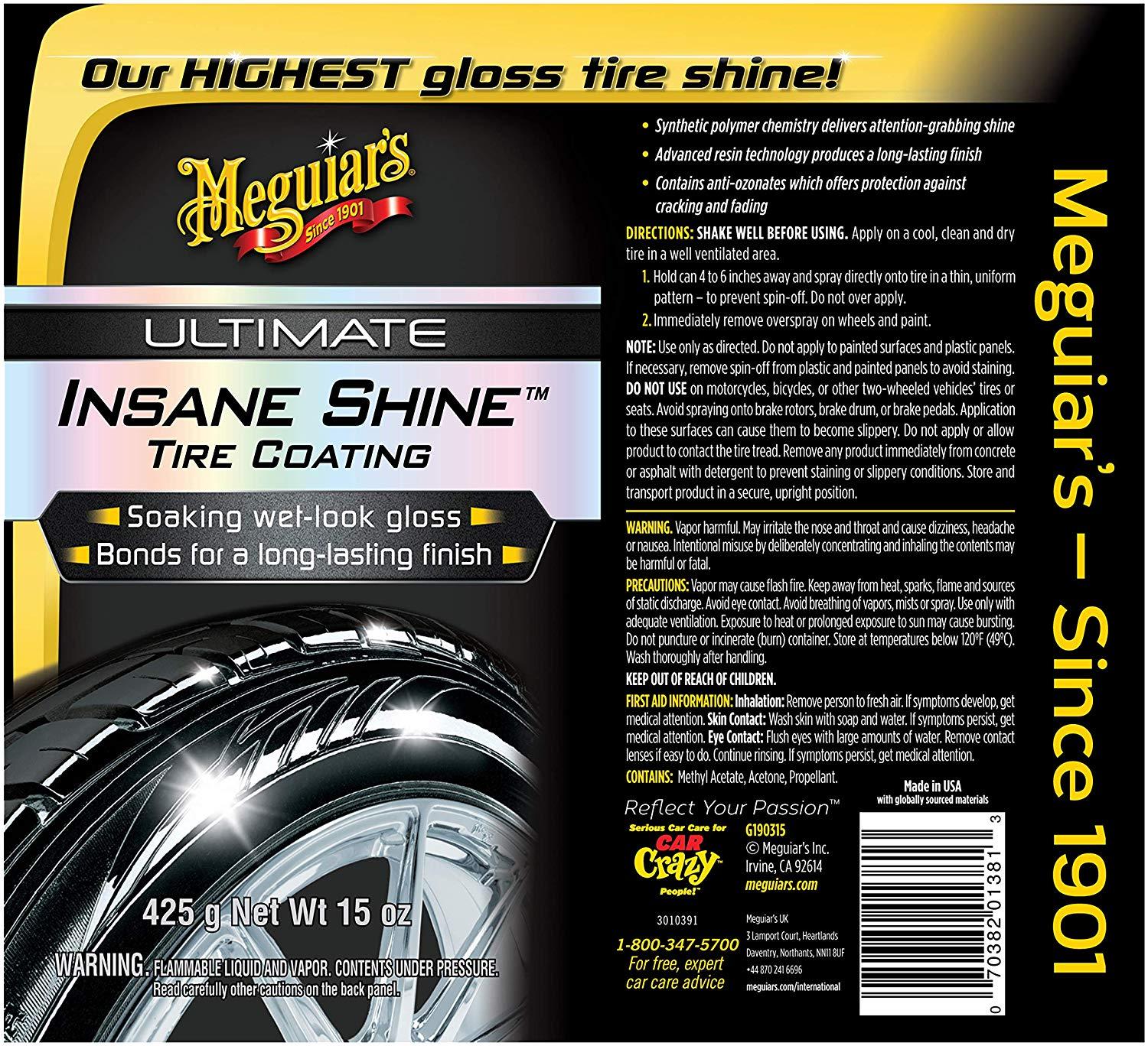 Meguiar's Dưỡng lốp dòng Ultimate dạng xịt G190315
