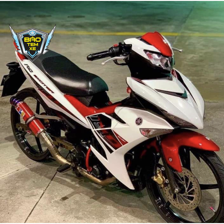 Tem rời xe exciter 150 rc trắng đỏ