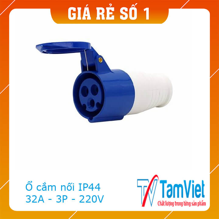 Ổ cắm công nghiệp 1 pha 32A di động IP44