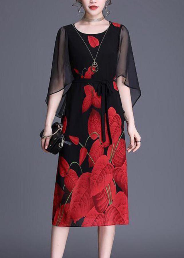 [HCM] xuka-beautiful-quality fashion middle-aged dress suông bigsize style dress middle-age chiffon floral dress Middle sleeve Miss xuka 3205 3265 3348 3285 3304 3269 3356