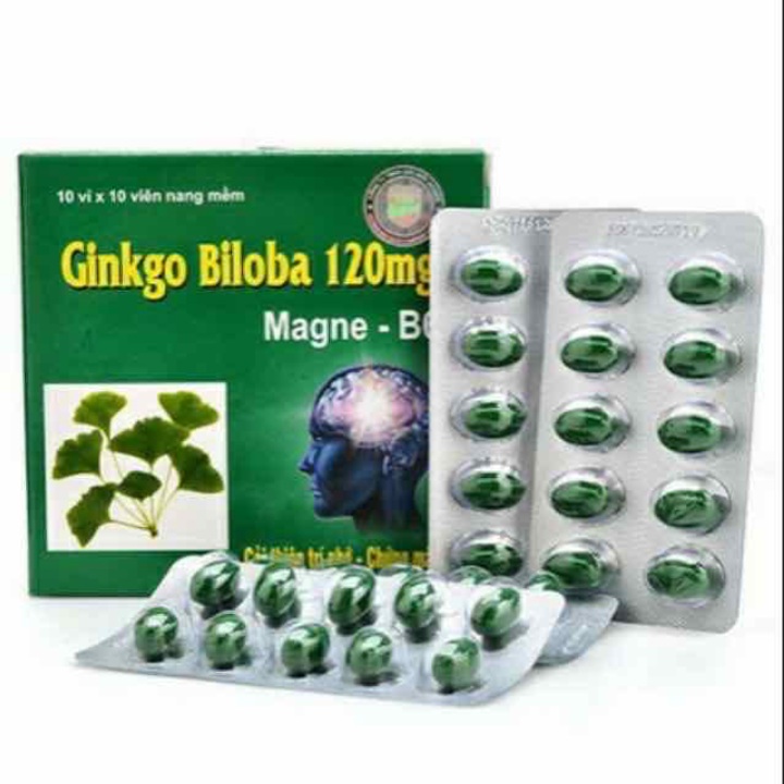 [HCM](chính hãng) (hàng chính hãng cam kết hiệu quả) Ginkgo Biloba 120mg Bổ Sung Dưỡng Chất Cho Não Q10 100 viên đảm bảo chất lượng
