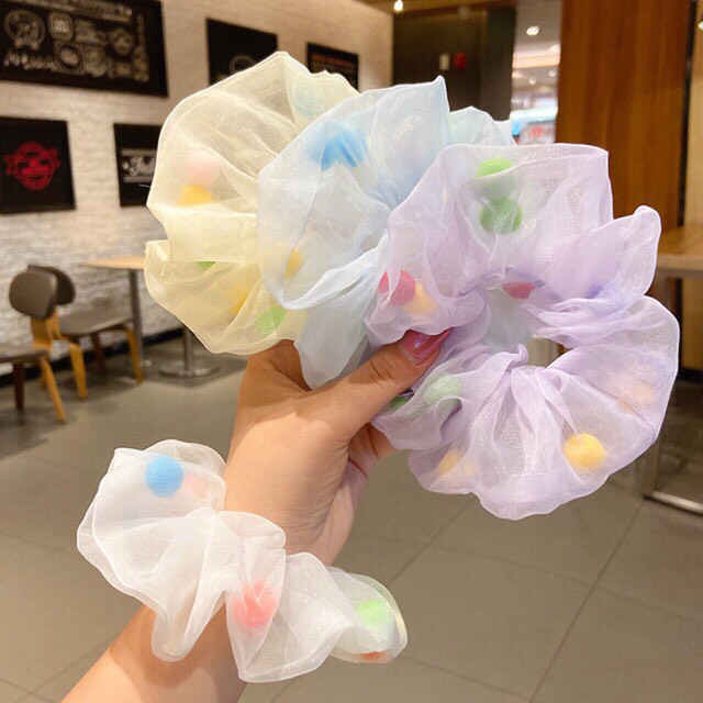Scrunchies dây buộc tóc cột tóc hot trend