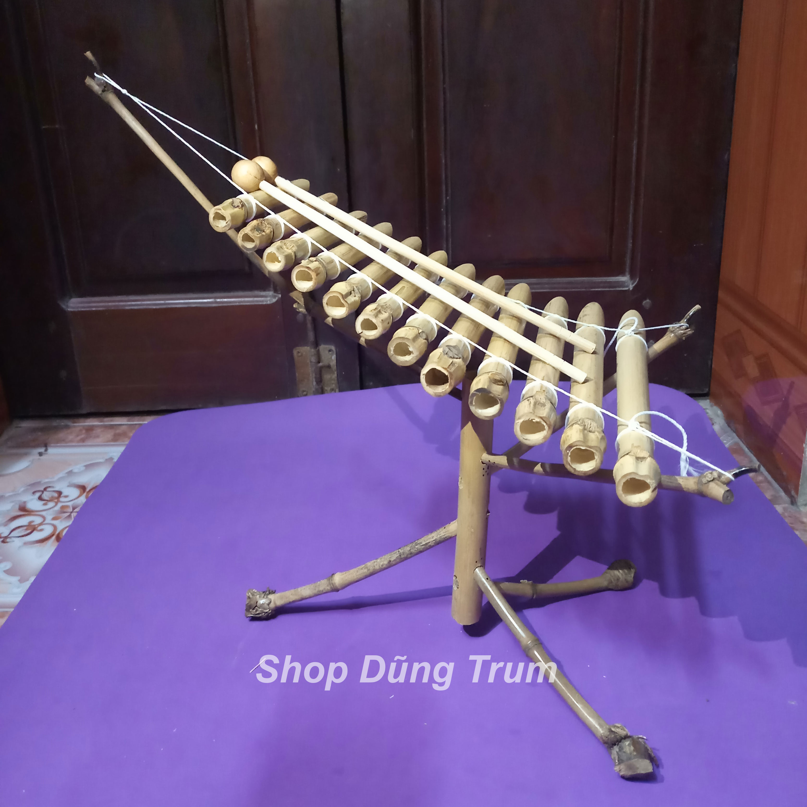 Đàn T’rưng mini biểu diễn, đàn Tơ rưng cho bé siêu đẹp