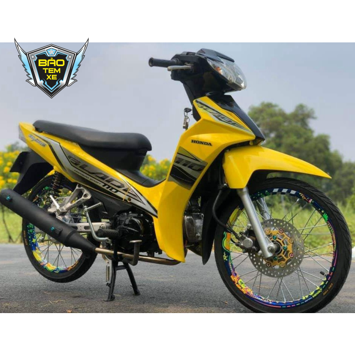 [ FREE SHIP ] TEM RỜI XE honda wave blade 110 dán xe vàng