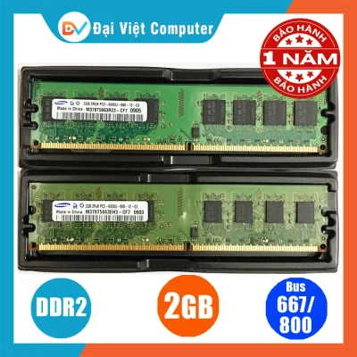Ram máy tính 2GB DDR2 bus 667 / 800 ( nhiều hãng)samsung/hynix/kingston/micron, crucial - PCR2 2GB [ Shop Đại Việt Computer - Máy tính Đại Việt ]