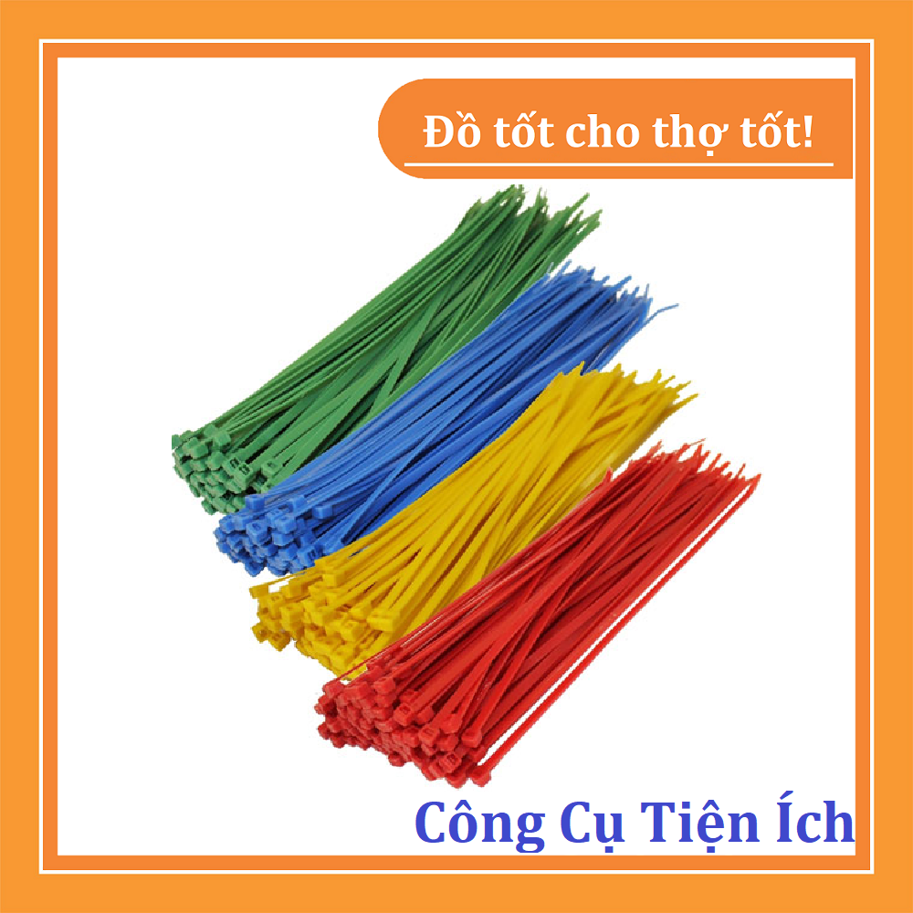 10cm - combo 100 dây thít, dây rút nhựa chọn màu