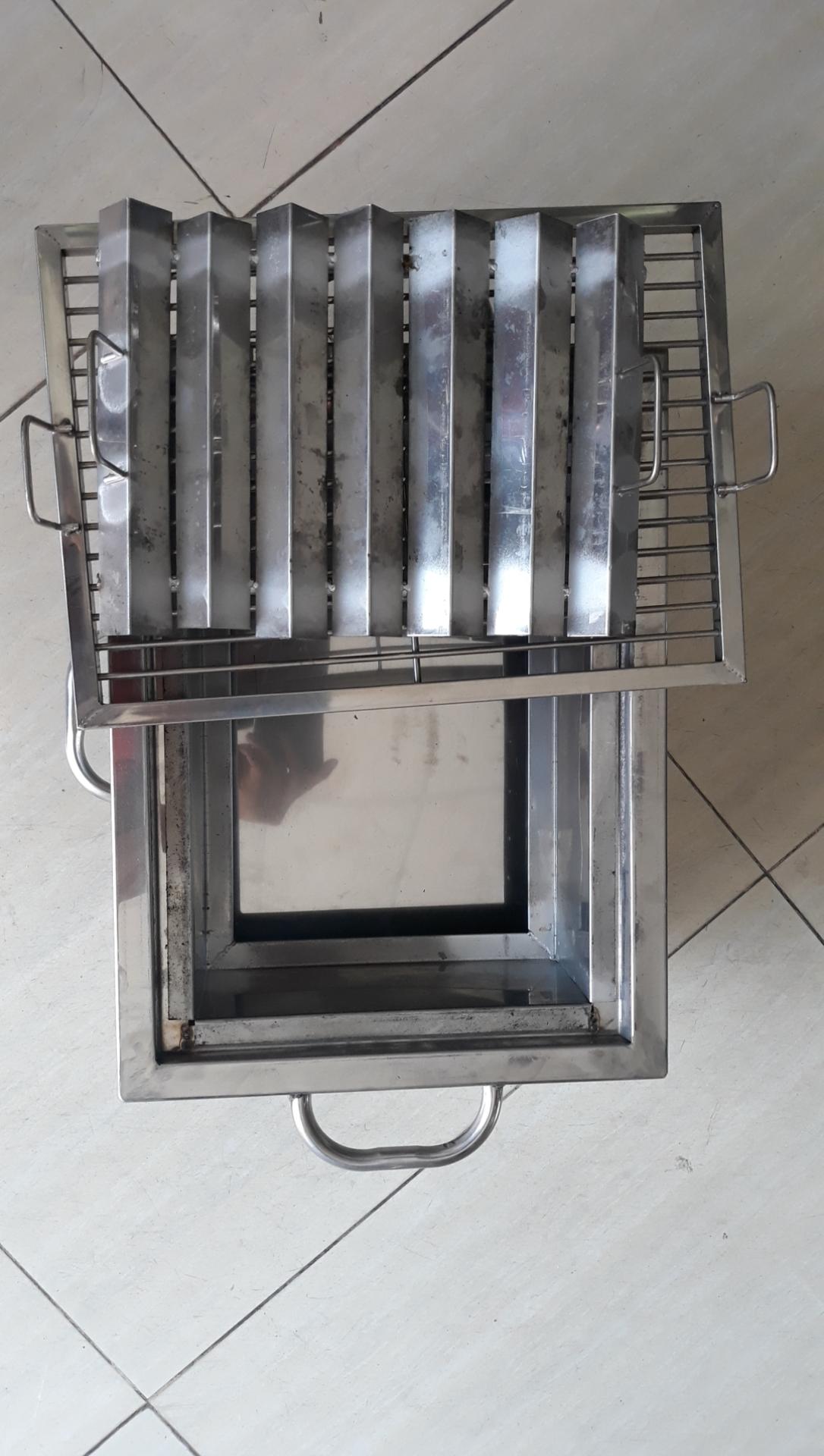 [HCM]LÒ NƯỚNG THAN  INOX 2 LỚP
