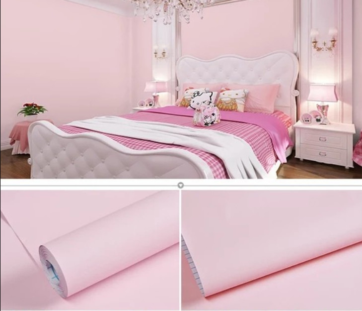 CUỘN 10M X 0.45M DECAL GIẤY DÁN TƯỜNG MÀU HỒNG NHÁM KEO SẴN BÓC DÁN AA055. Không dễ phai, không thấm nước ,không độc hại, hoàn toàn thân thiện với môi trường. 