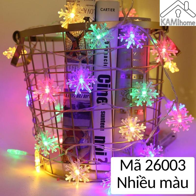 Bộ 5 Dây led nháy hình hoa tuyết - 4m - 16 bóng MoonShop