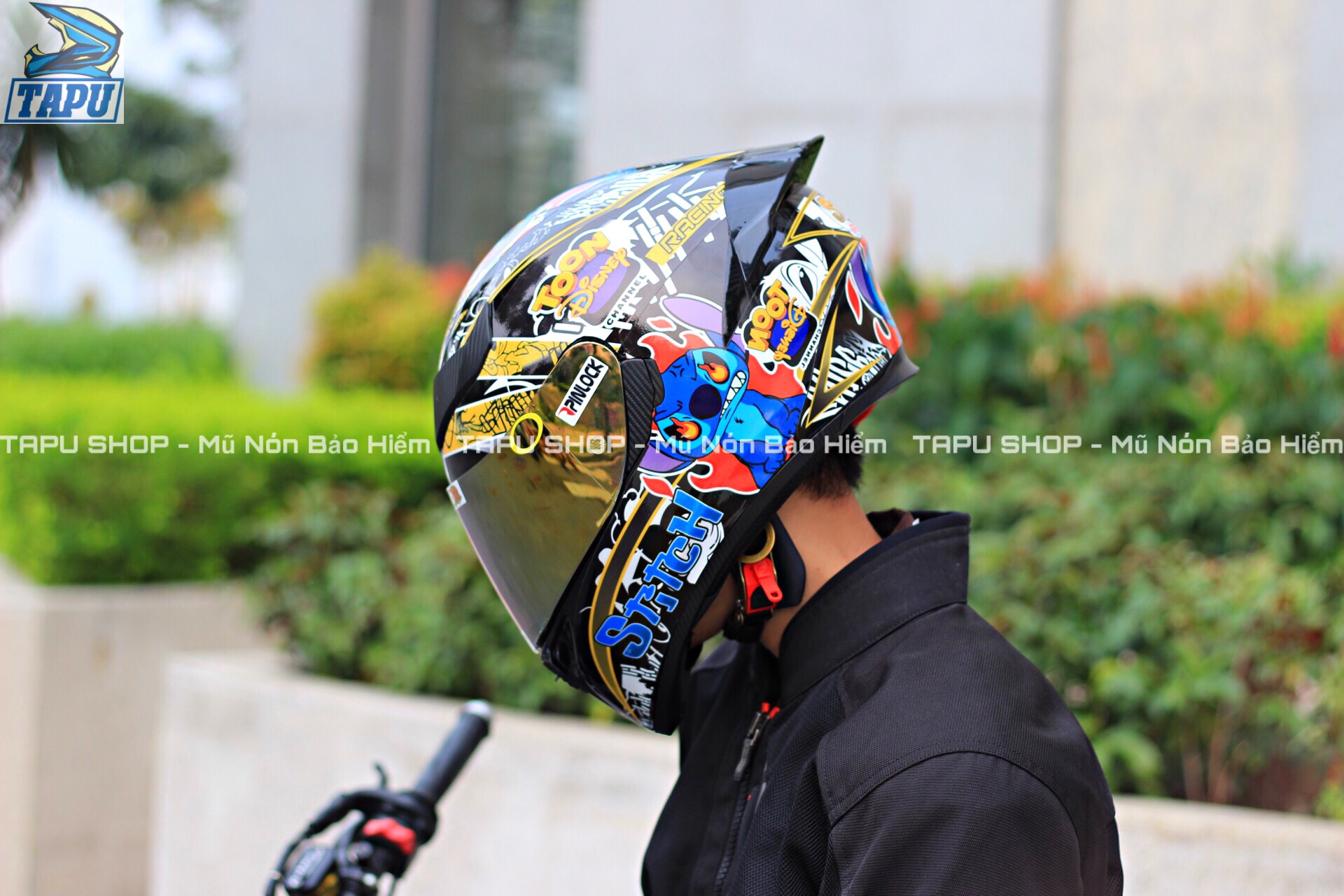 Nón Fullface ROYAL M138B 1 Kính Lên Tem STICK