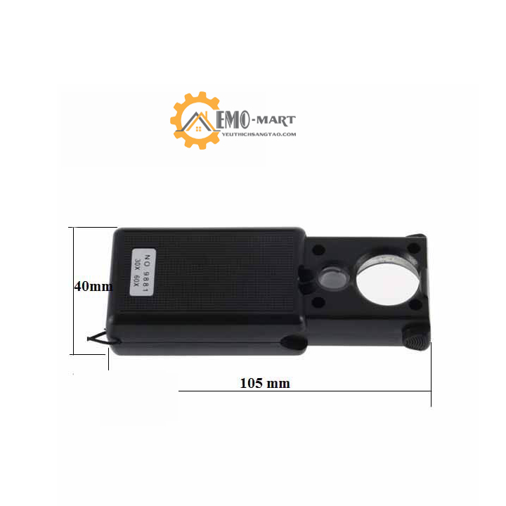 [FreeshipMAX] Kính lúp mini cầm tay 30x-60x có đèn