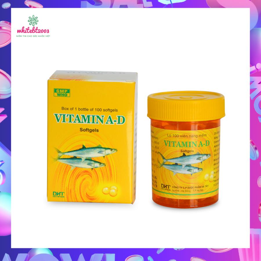 Viên uống Vitamin A-D Chai 100 viên