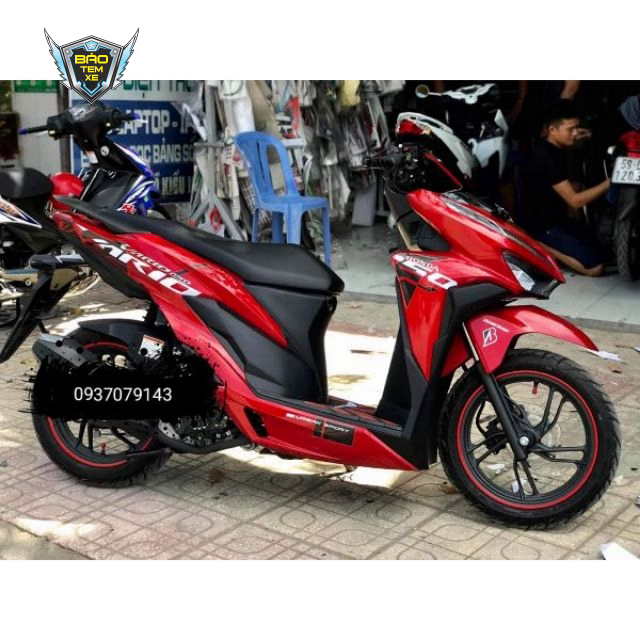 Tem rời xe vario 150 dán xe đỏ indo