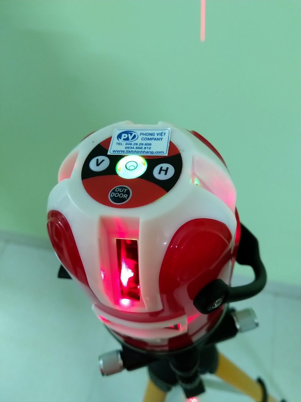 Máy cân mực laser 5 tia đỏ có pin sạc