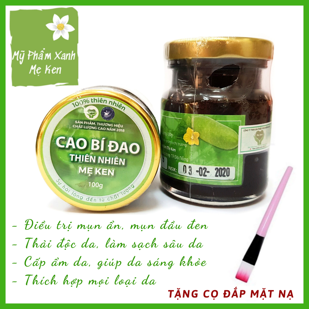 Cao bí đao Mẹ Ken mặt nạ dưỡng da Giảm mụn ẩn, ngăn ngừa mụn, thải độc da, dưỡng da sáng khỏe, làm mờ tàn nhang, nám má, đốm nâu -  hũ 100ml