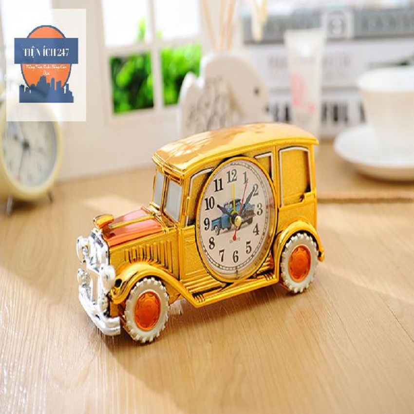 (Giá Sỉ Rẻ) ĐỒng hồ báo thức để bàn mô hình xe oto