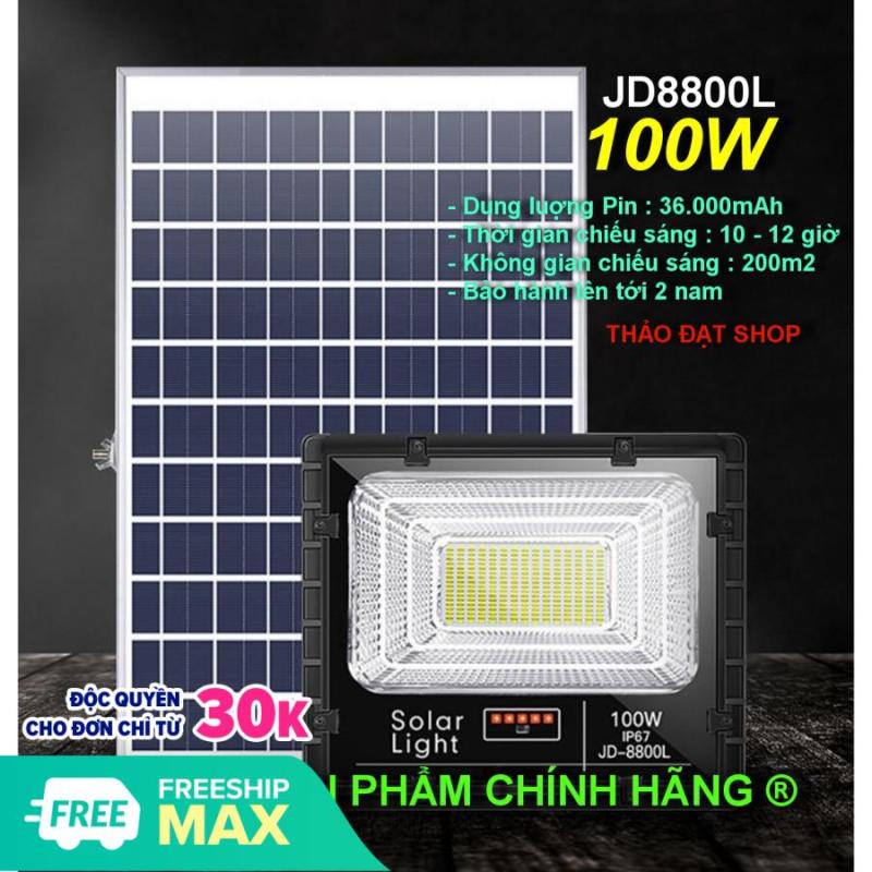ĐÈN NĂNG LƯỢNG MẶT TRỜI CHÍNH HÃNG JINDIAN JD-8800L (100W)