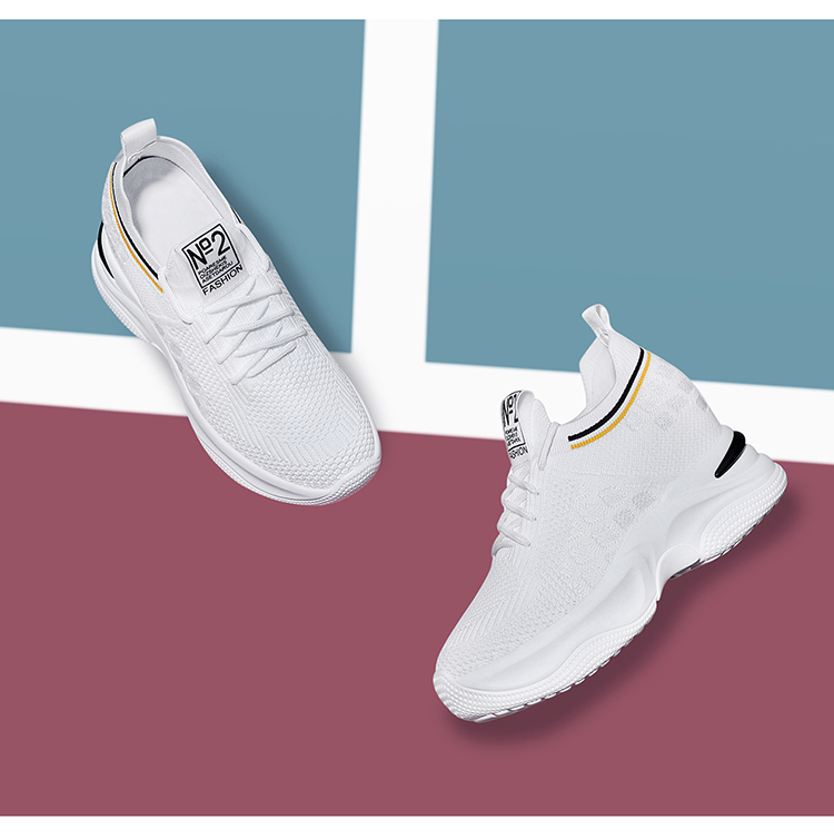 Giày nữ độn đế thể thao 7cm chất vải pha lưới cực thoáng siêu hót trend GTT06