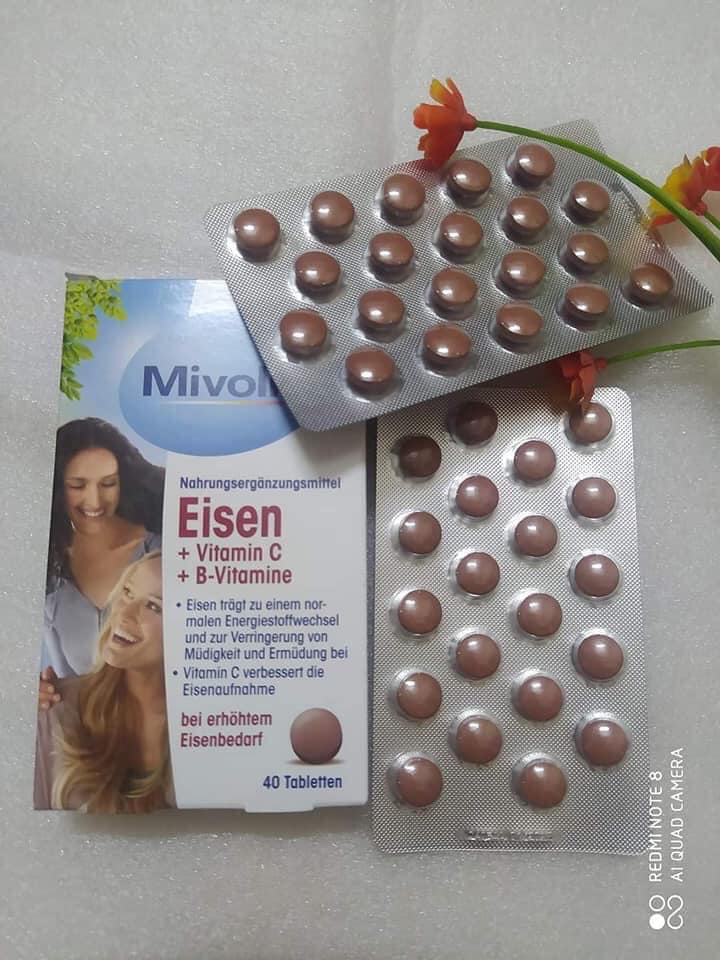 Viên uống bổ sung sắt, vitamin C và B Mivolis
