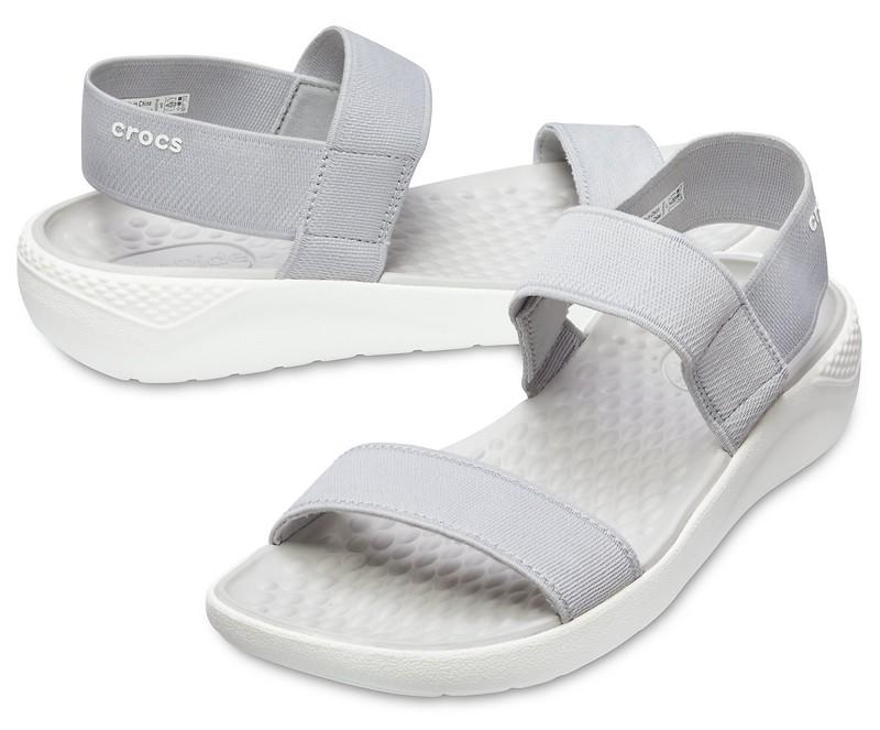 Sandal Crocs.. Lite Ride cho nữ màu ghi- mẫu mới 2018