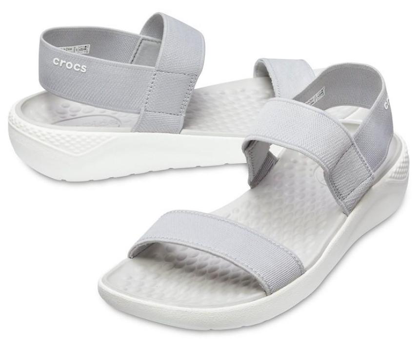 Sandal Crocs.. Lite Ride cho nữ màu ghi- mẫu mới 2018 giá rẻ