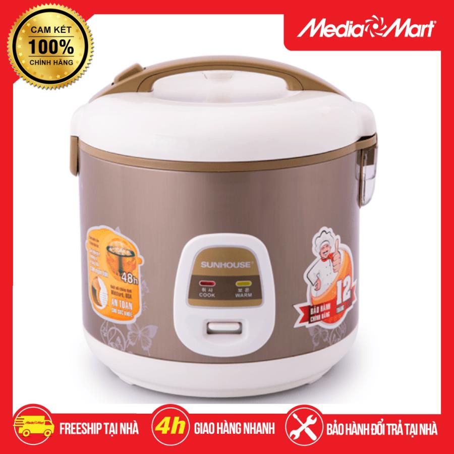 Nồi cơm điện cơ 1,8L Sunhouse SHD8616-vàng