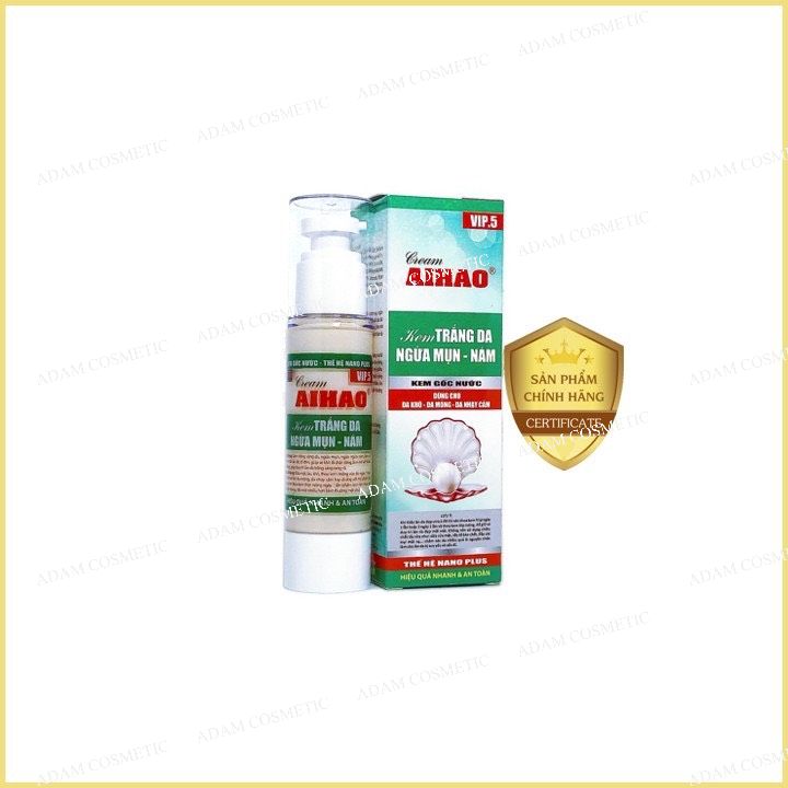 Kem Aihao Trắng da, ngừa mụn - nám 3in1 (VIP.5 - Chai 50ml)