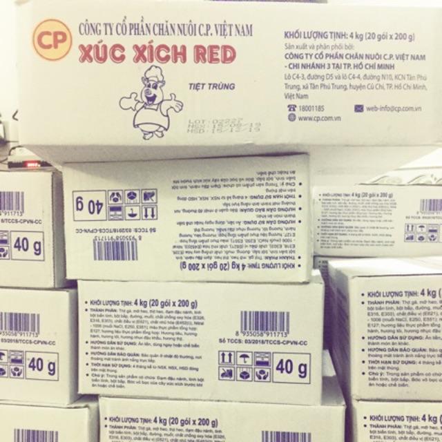 [HCM]Xúc xích tiệt trùng red 40gram CP