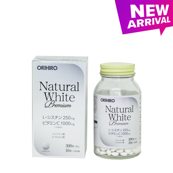 Viên uống trắng da Natural White Premium Orihiro 300 viên cao cấp
