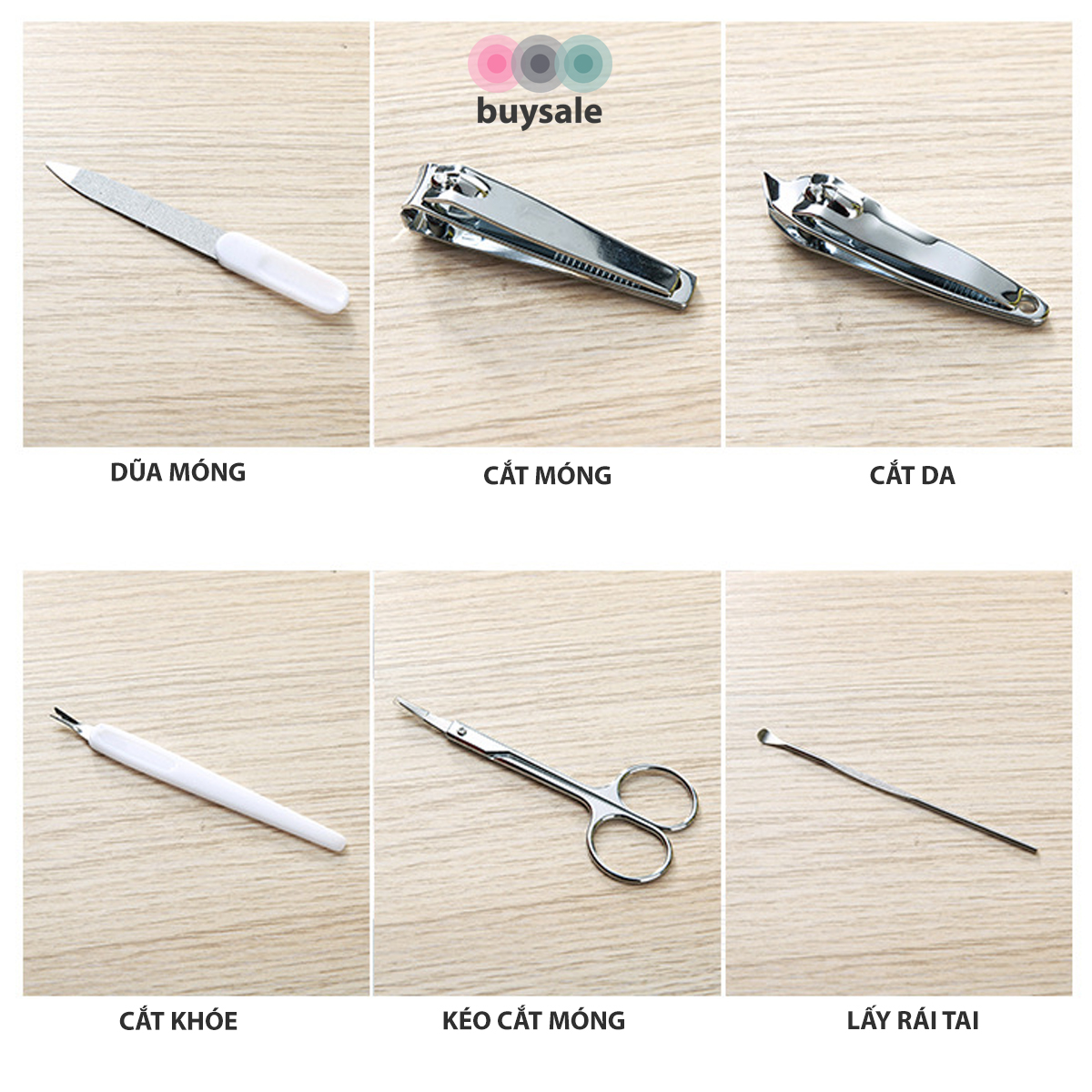 [HCM]Hộp dụng cụ chăm sóc móng tay 7 món - buysale - BSPK113