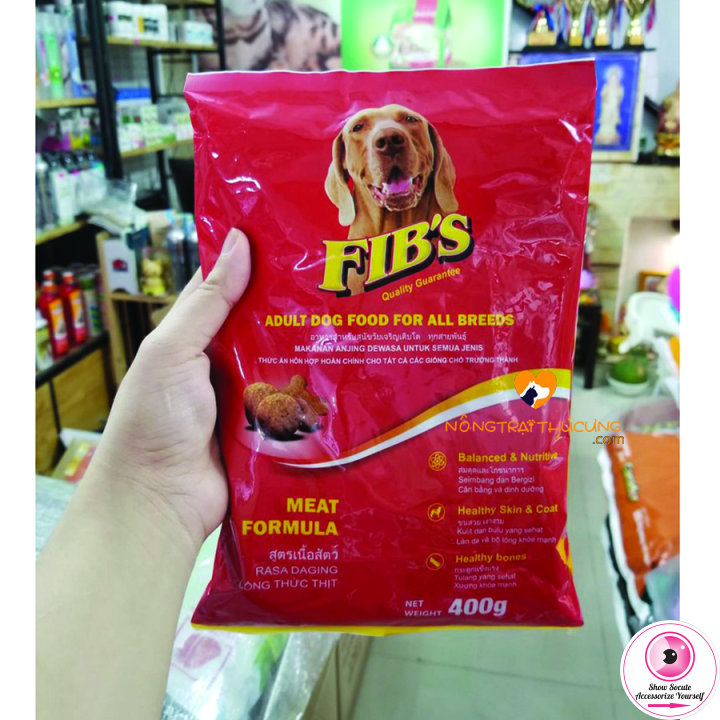 Thức ăn hạt cho chó fibs 400g vị bò nướng