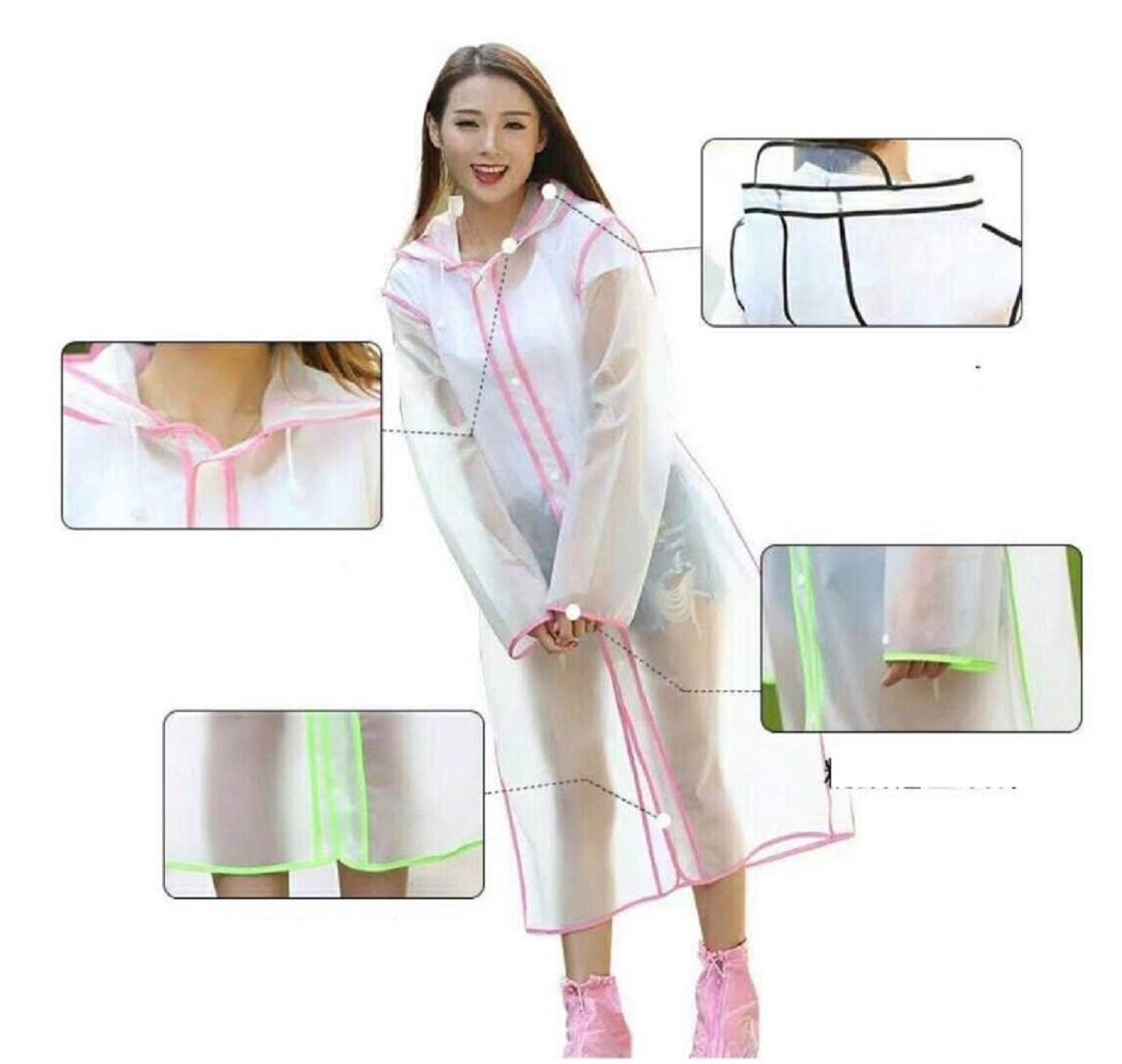 Áo Mưa EVA Chóng Thấm Điều Hòa Không Khí Thích Hợp Cho Nam Và Nữ , Có Áo Mưa Nhỏ Cho Em Bé - Mua 3 Tặng 1 Món- Thời Trang Mới Hàn Quốc ( NHƯ HÌNH 100 % )  1