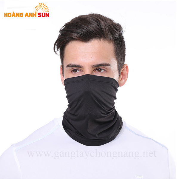 Khăn phượt đa năng chống nắng che cổ che mặt(đen) hàng đẹp vải mềm, trơn co giãn thoáng khí, không nhão, dùng cho nam và nữ