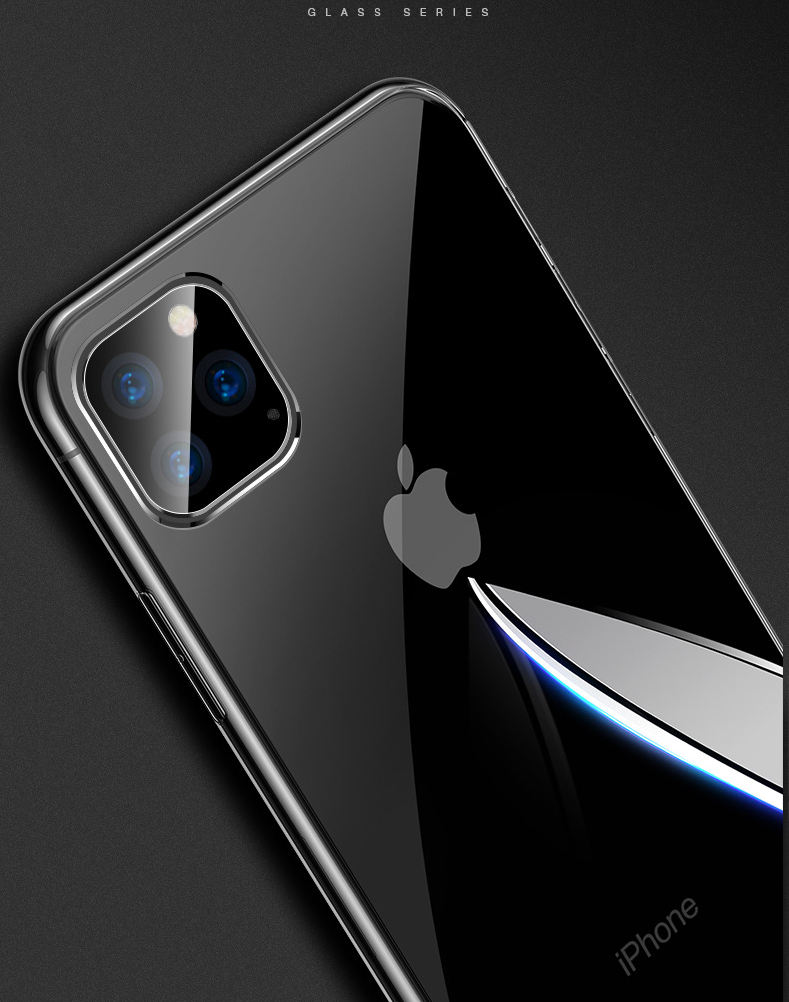 [HCM]Combo Ốp Lưng Kính Cafele trong suốt cho iPhone 11/ iphone 11pro/ iphone 11pro Max cao cấp