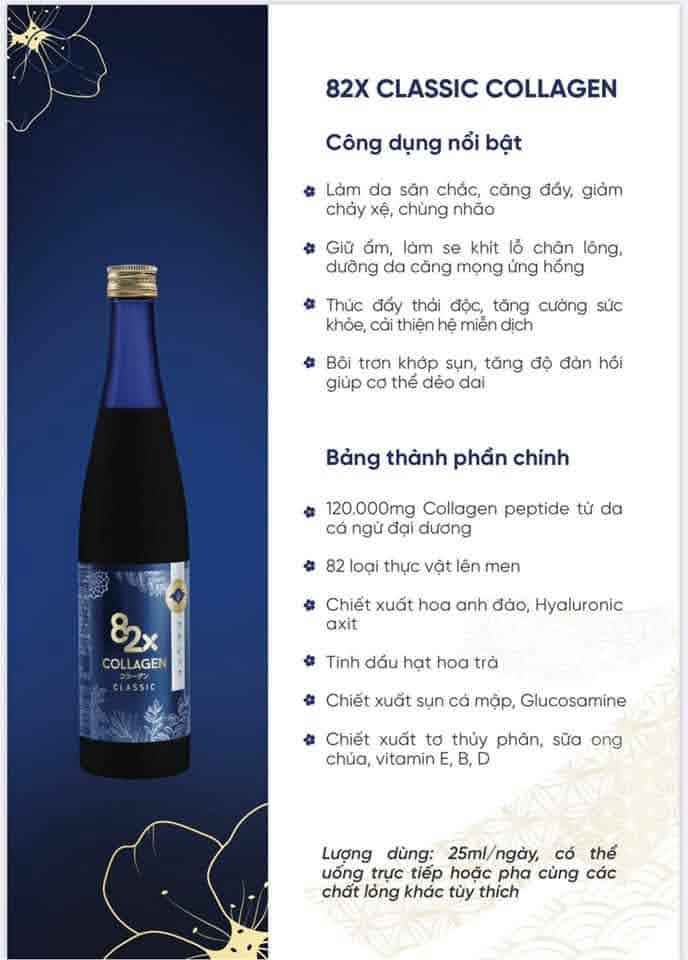 Nước uống 82X Collagen 2020