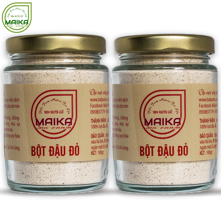 Combo 2 Bột Đậu Đỏ Nguyên Chất MK Farm (100g/hũ)