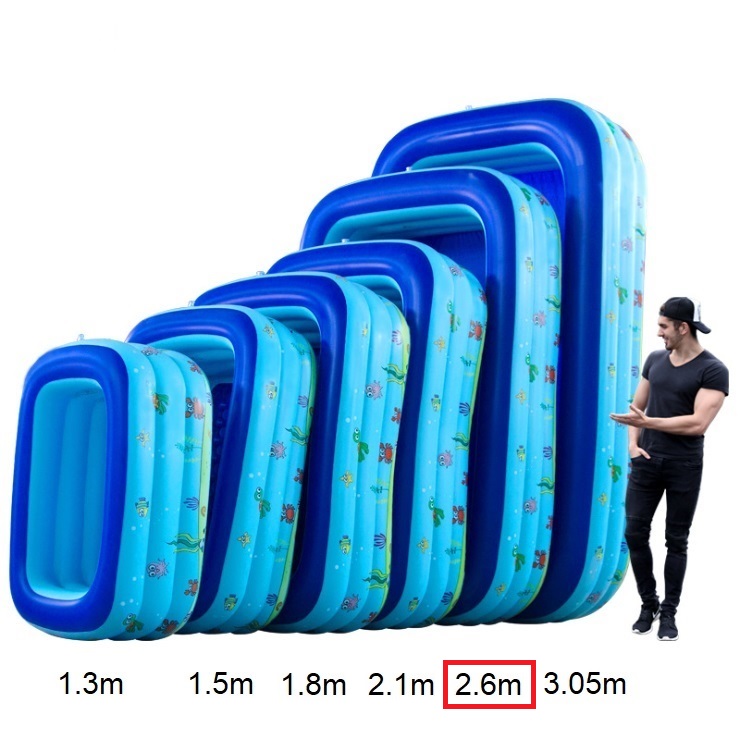 [Loại dày] Bể bơi/ Hồ bơi 3 tầng trẻ em loại dày - Đa dạng kích thước 1.3m/ 1.5m/ 2.1m/ 2.6m/ 3.05m - Chất liệu nhựa PVC an toàn